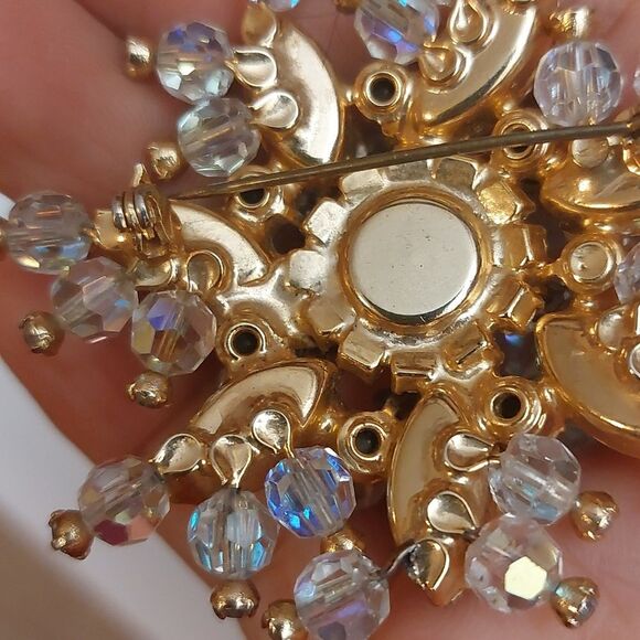 Juliana Delizza & Elster Breathtaking AB Rhinestone Snowflake Brooch Pin - Picture 6 of 9